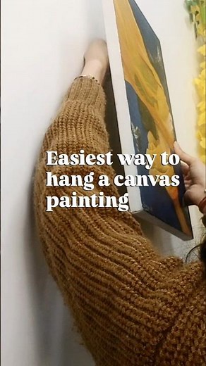 Easiest way to hang a Canvas painting on wall