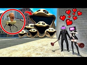GMAN and TITAN SPEAKERMAN HUNGRY WORM CRAB CONTROLS ambush for SKIBIDI TOILET In Garry's Mod
