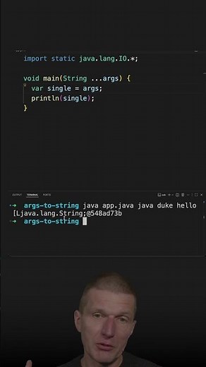 Command Line Args to a Single String #java #shorts #coding #airhacks