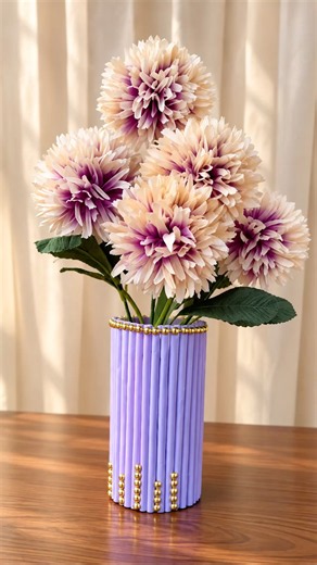 🌸 DIY Paper Flower Vase | Easy Craft ✨