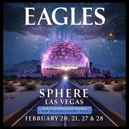 The Eagles Sphere Las Vegas fan pre-sale for the newly added February 2026 dates has begun. Registration for early access to tickets is still open at Eagles.com. | Eagles