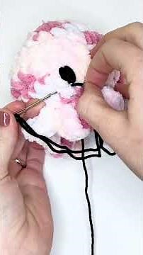 Learn how to embroider eyes onto your crochet stuffed animals 🪡🥰
