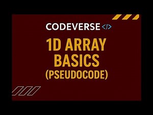 1D Arrays Explained in 15 Minutes | Pseudocode for O & A Level CS