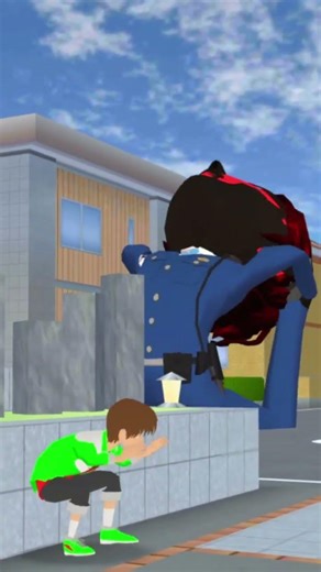 A giant monster police is entering the city #sakuraschoolsimulator #dramasakuraschoolsimulator