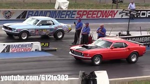 6.5K views · 135 reactions | 1969 Mustang vs 1967 Mustang Drag Race | Classic Auto Garage | Facebook
