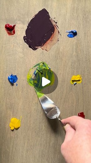 Jason Polins on Instagram: "Let’s use primary colors, which are red blue & yellow I am using perylene red, cobalt, blue, and Hansa yellow for our primary colors when mixed together, they provide us with secondary colors. These colors are violet- or purple, green, and orange. The problem is that mixing pigments together, inevitably lowers chroma. It’s always depleting! Can’t prevent it… Yes, you can use any mixtures without hesitation, as they are perfectly wonderful mixtures, and it’s important 