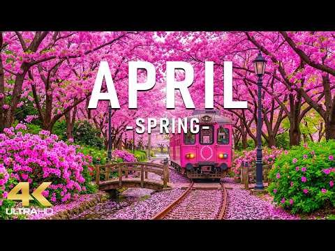 Flowers in April 4K – Peak Spring 2026 🌸 When Nature Blooms, Cherry Blossoms & Colorful Fields