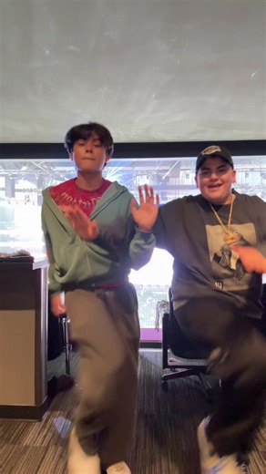 We couldn’t hear the sound 😫 @A.J. & Big Justice #brodeez | big justice and aj