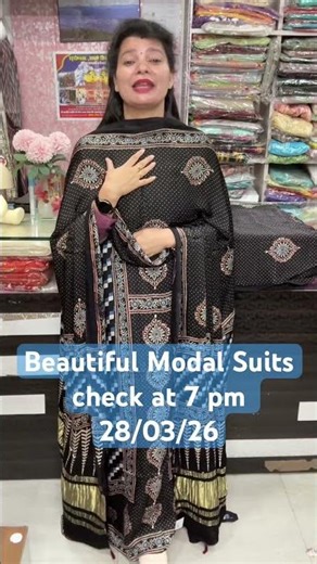 Pure modal Silk Suits with Ajrak hand block print #modalsilksuit #modalsilk #ajrakhprints #shorts