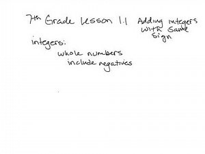 7th Grade GoMath Lesson 1.1