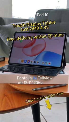 Boost your productivity and creativity with this next-generation 12.1-inch tablet, crafted for professionals, students, and creators in Oman. Experience powerful AI tools, smooth performance, and immersive visuals — all in one sleek device. ✨ Key Features: 🌟 Brilliant 12.1" 2.5K Eye Comfort Display – Enjoy a stunning HDR screen with a 120Hz refresh rate and low blue light certification, ideal for long hours of reading, working, or streaming. ⚡ Snapdragon 7 Gen 3 Performance – Powered by an adva