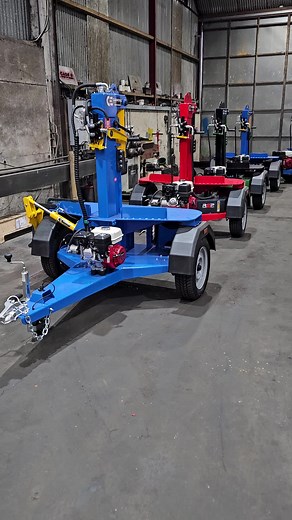 Custom Built Tow Behind Log Splitters for Customer Collection