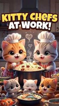 Cute Cat Family Cooking Together 😻🍲 | Yummy Food & Fun Moments | Kids Cartoon Story