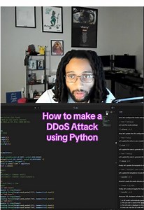 How to make a DDoS attack using Python *educational purposes only* “Python for Noobs” ebook in my bio #cybersecurity