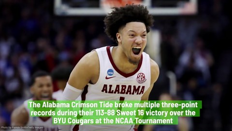 Alabama Smashes NCAA Three-Point Record In Sweet 16 Win
