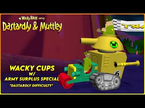 Wacky Races PS2 - Wacky Cups w/ Army Surplus Special (Dastardly Difficulty)