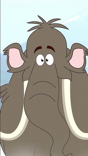 5 Woolly Mammoths walking in the snow