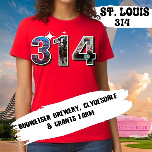 314 Day Area Code Souvenir St. Louis Bud Brewery Grants Farm Clydesdale Birthday Gift Mom Shirt Present Trending Clipart Png Wedding STL - Etsy