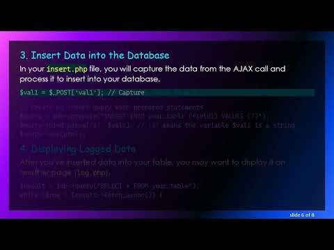 Inserting Data from a JavaScript Script into a MySQL Database