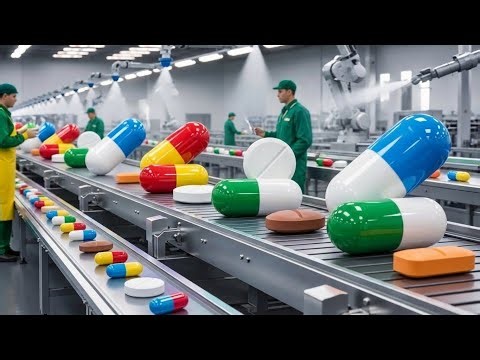 How Tablets & Capsules Are Made in Factories | Complete Pharmaceutical Process