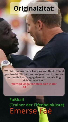 Emerse Faé: "Wir hätten uns mehr Fairplay von Deutschland gewünscht"