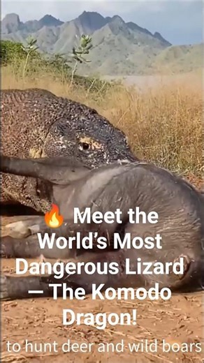 The Komodo Dragon isn’t just a giant lizard—it’s a living dinosaur! #Wildlife #Shorts #NatureFact