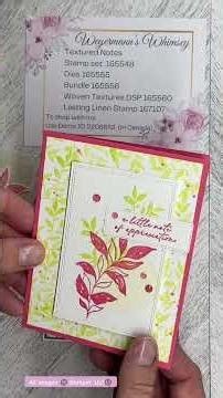 Textured Notes Bundle 5 card ideas to battle creative block Stampin Up