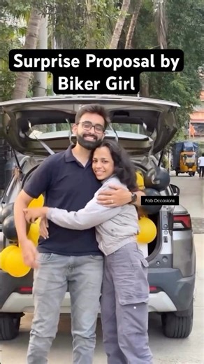 Indian Biker Girl Propose her Boyfriend | Surprise Proposal | Super Bike | Couple Goals | Romantic