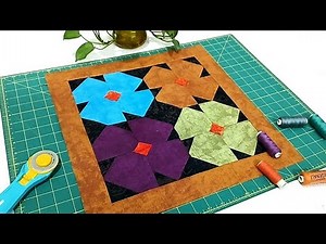 💞Easy Flower Quilt Blocks for Beginners Patchwork Patterns from Squares💦