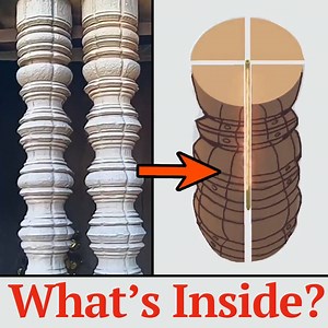 691K views · 25K reactions | Hey guys, today I am gonna show you these extraordinary pillars in the ancient temple of Angkor Wat. You can see right away, that these pillars cannot be made using primitive tools like chisels and hammers, you absolutely have to use a lathe machine, a rotating mechanism to create these pillars, and experts agree that this is not possible using chisels and hammers. | Praveen Mohan | Facebook