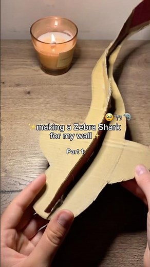 🥹🦓🦈 Cardboard ZEBRA SHARK Tutorial 🐬🌊 Cardboard Craft | DIY Shark Wall Decor #cardboard #diy