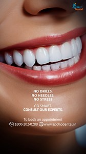 Scared of the dentist? This might change everything. Laser dentistry = less pain, less bleeding, faster healing. It’s just right for you! Consult our experts to know more, call 1800-102-0288. #ApolloDental #LaserDentistry #FearFreeDentalCare #PainlessTreatment #DentalInnovation #SmileWithConfidence | Apollo Dental | Facebook