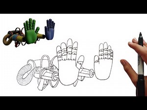 Drawing Players Hands ( Grab Pack Green ) Poppy Playtime