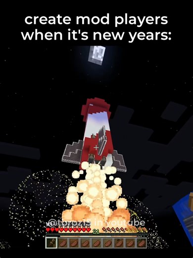 Minecraft Create Mod Players When Its New Years #minecraft #minecraftmods #minecraftmemes #minecraftcreate #minecraftbuilding #minecrafttutorial