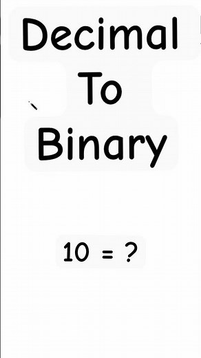 How to convert decimals to binary. #education #maths #shorts #coding #python