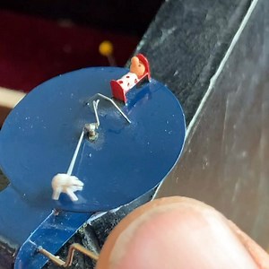 Tiny Automaton. Counting Sheep to aid sleep. Hand turned, wood and tin made by @angela_stleger, I love this whimsical piece and posted it as a bit of a challenge to film with the x2 zoom on iPhone. Check out his cozy bed and big nose. #stlegerautomata #sheep #sleeping #handturned #miniature #automata #houseofautomata #automaton #clockwork guru #dollshouse #micro #filmedoniphone | The House of Automata