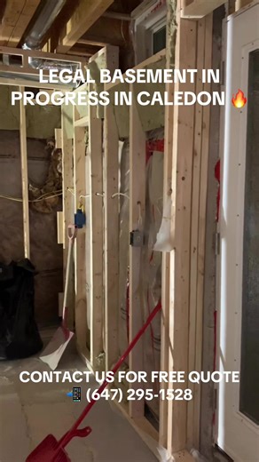 Caledon legal basement project well underway! 🏡🔨 Here’s what we’ve completed so far — all done by city code and ready for inspections: ✔ Full basement framing ✔ Washroom, kitchen & laundry plumbing rough-ins ✔ HVAC rough-in for proper airflow & comfort ✔ Complete electrical rough-in ✔ Fire separation & fire blocking ✔ Sump pump installation ✔ 3 legal egress windows for safety & compliance ✔ Interconnected smoke alarm wiring With 35 years of hands on experience, we’re a family owned & operated 