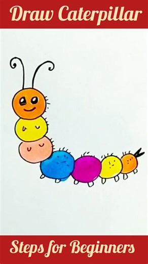 Susanta Jana on Instagram: "Easy Caterpillar Drawing for Beginners"