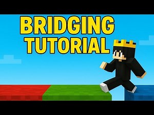 Minecraft bed wars bridging tutorial #minecraft #bedwars #gaming