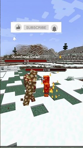 Glowstone Golem vs Fire Minion (Minecraft Mob Battle)