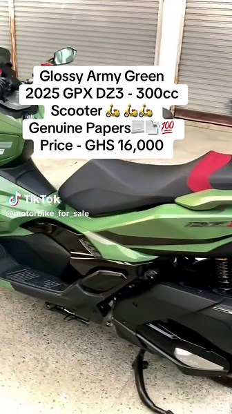 2025 GPX DZ3 Scooter for Sale - Army Green 300cc