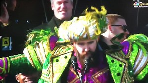 Jason Kelce just cut the best promo in Philadelphia Eagles history!!!! #EaglesParade | #FlyEaglesFly | #EaglesNation | A2D Radio