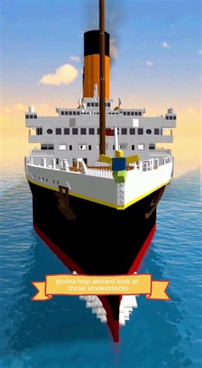 Noob Built the Titanic with LEGO 😳 #roblox #robloxanimation