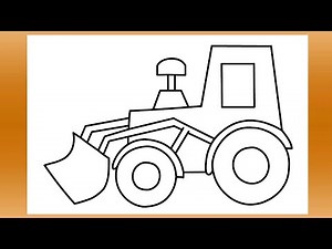 Bulldozer drawing for kids , dozer drawing teaching for children