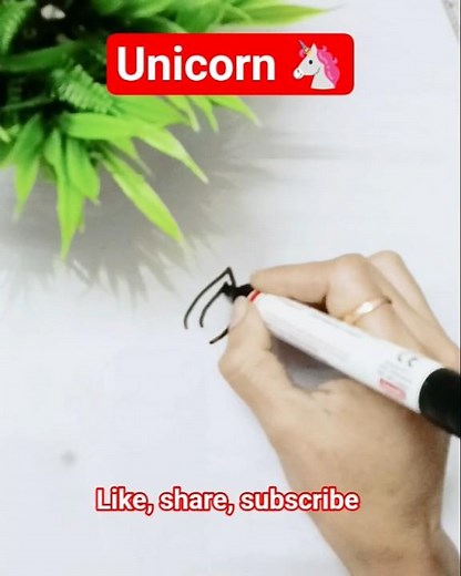 How to draw an easy unicorn head tutorial video #yt #drawing #trending #latest #viral #video