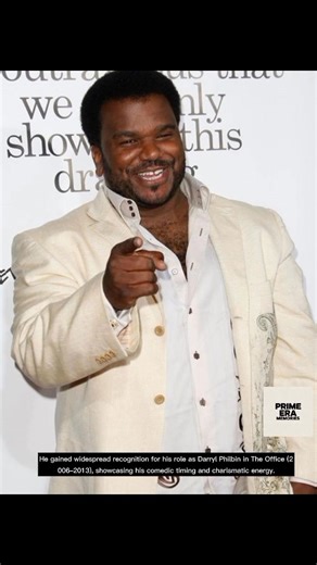 Craig Robinson, born in 1971 in Chicago, is an acclaimed actor and comedian known for his dynamic presence in television and film. He gained widespread recognition for his role as Darryl Philbin in The Office (2006–2013), showcasing his comedic timing and charismatic energy. #fblifestyle #lifestyle #comedy #entertainment #hollywood | PrimeEra Memories