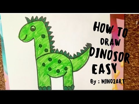 How To Draw Easy Dinosaur For Begginers #drawing#art#dinosaur#trend#viral#fyp