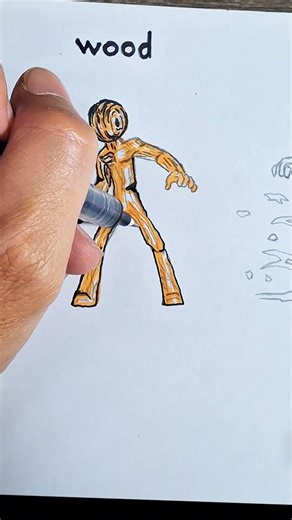 Drawing 4 natural elements ! #stickman #drawing #shorts #art #tutorial #sketch #howtodraw