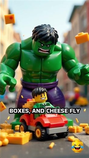 Hulk DESTROYS Pizza Delivery Car #lego #marvel #shorts