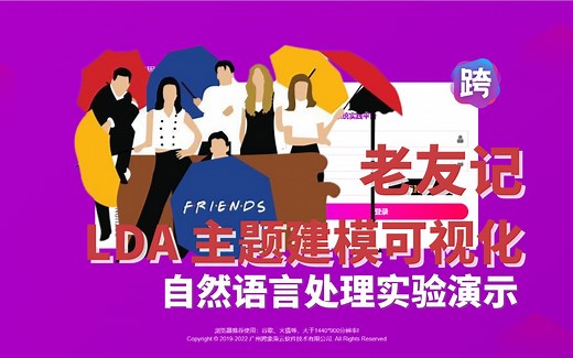 【开源】自然语言处理实验演示 - 89. 老友记 LDA 主题建模可视化